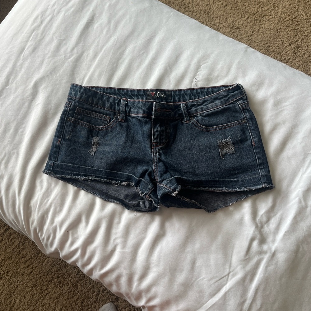 Guess Dark Blue Jean Shorts
